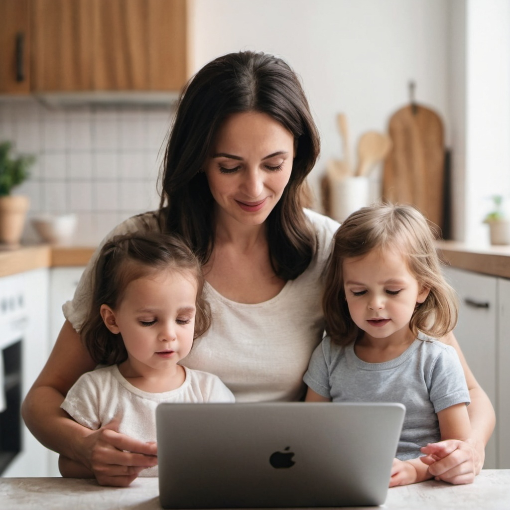 mama digital con hijas